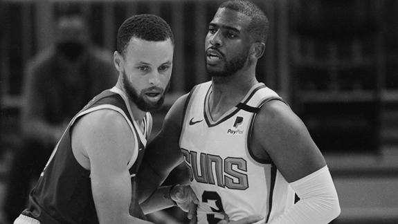 Stephen Curry reage a Chris Paul chegar às finais da NBA